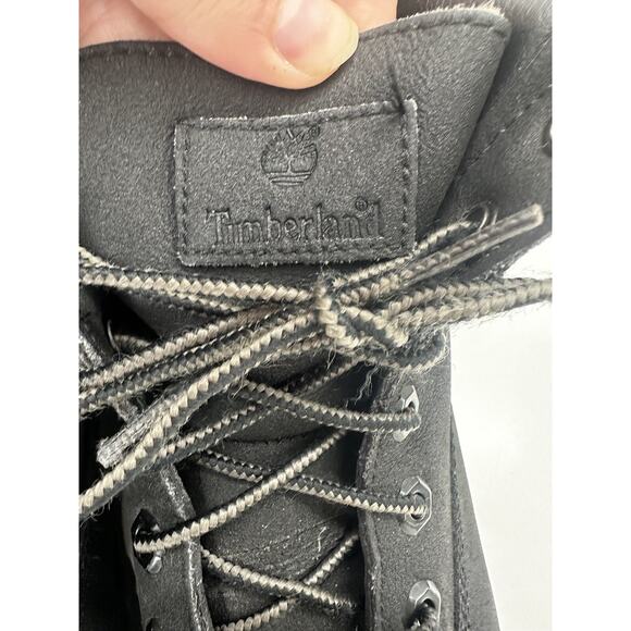 Timberland Childrens Boys Boots Size 5 Black Leather Premium Waterproof 6" - Picture 9 of 13